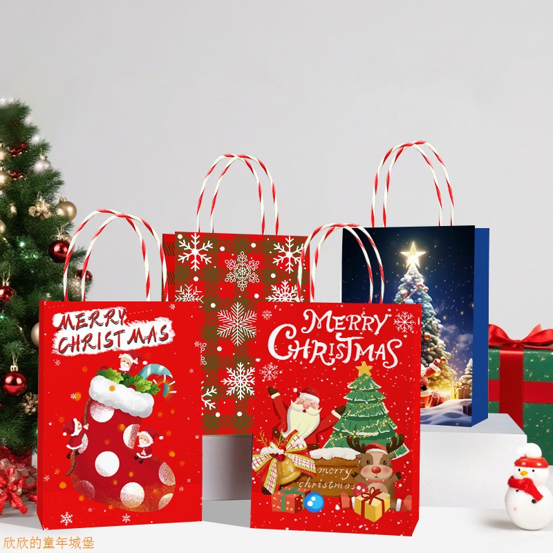 圣诞节礼品袋平安夜糖果手提袋