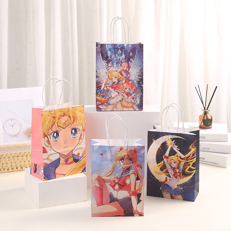 美少女战士主题生日派对礼品袋糖果袋手提袋牛皮纸袋水冰月周边