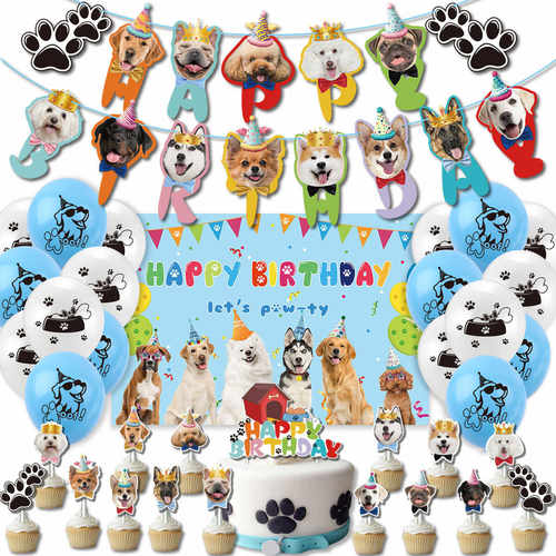 宠物主题狗狗生日派对装饰套装