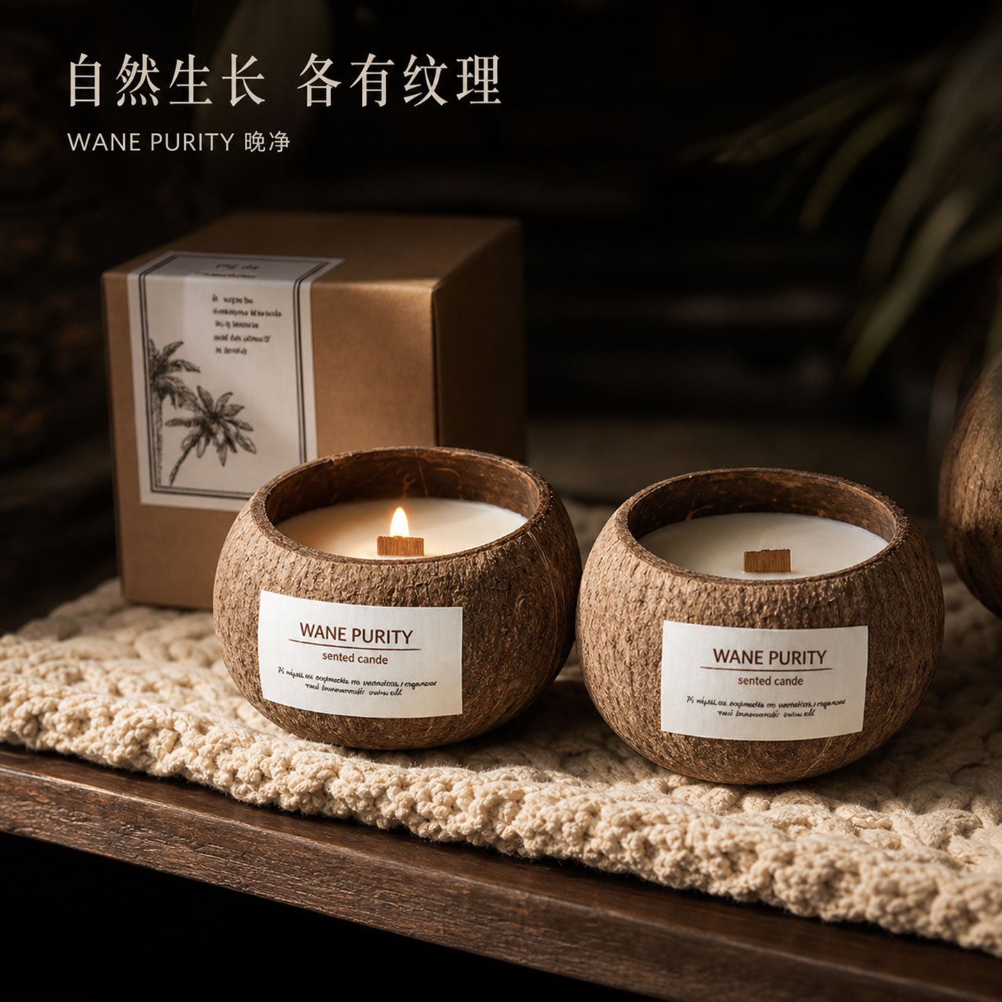 爆款推荐椰子香薰蜡烛礼物伴手礼图片