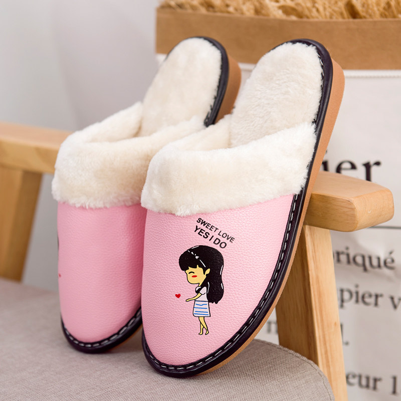 棉拖鞋女冬季牛筋底防滑情侣家居家用保暖防水皮卡通卡通棉拖鞋男,居家布艺,居家棉拖/棉鞋,淘宝优惠券,粉丝福利购,淘宝优惠卷