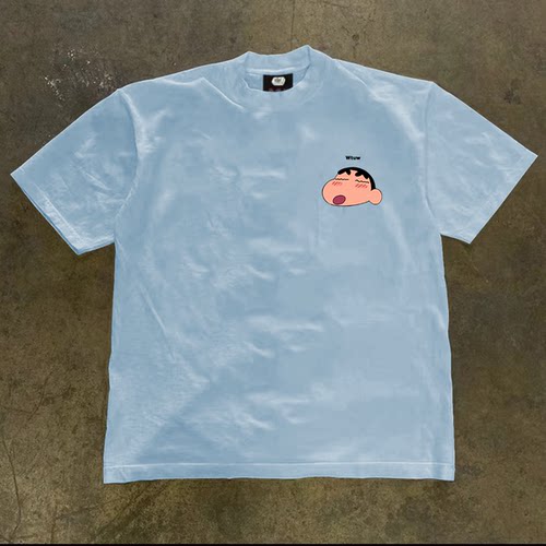 外贸尾货~限时清仓捡漏卡通小新印花纯棉短袖T恤男女休闲宽松百搭