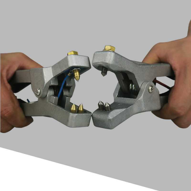 固定式静电释放双夹子加油站防爆接地夹 声光报警 油罐槽车双头线