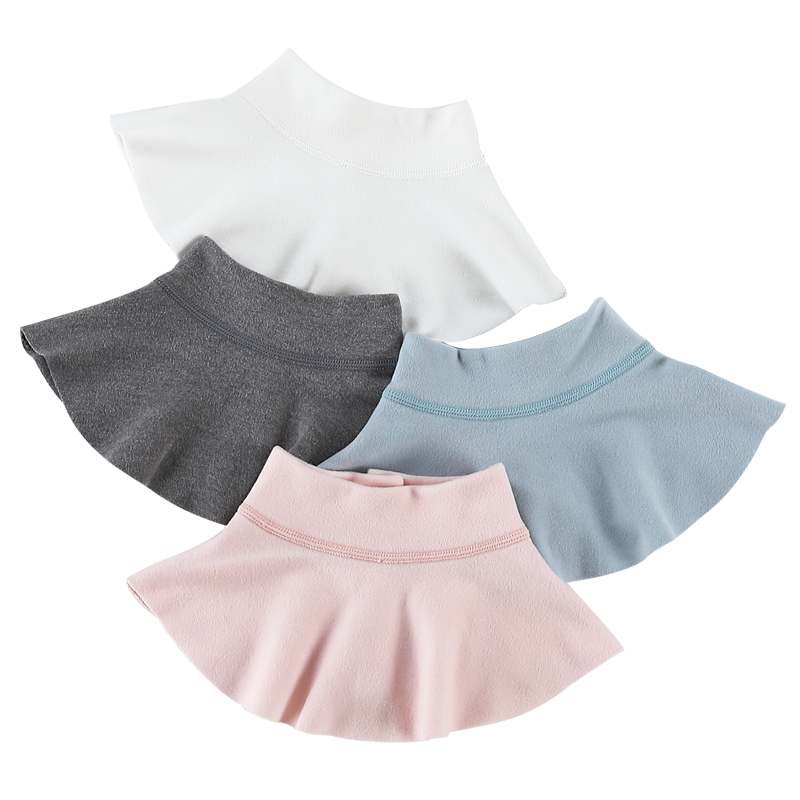 德绒无痕婴儿童保暖半高领假领子男女宝宝防风围脖毛衣护领脖围嘴