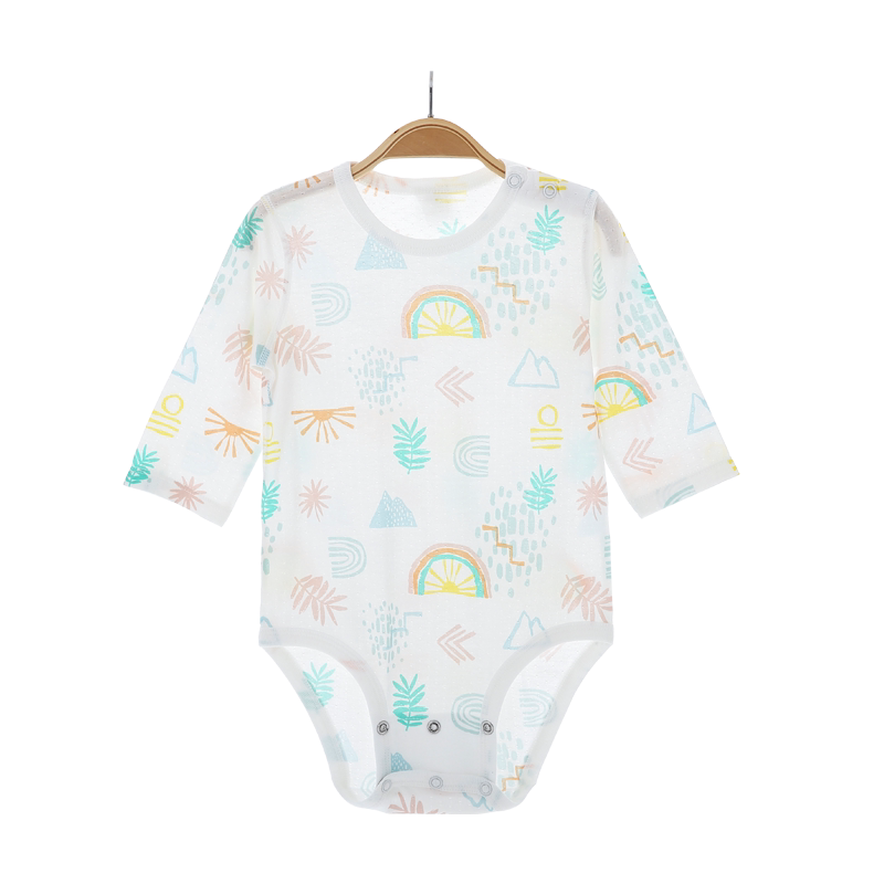 夏季婴儿衣服宝宝三角长袖哈衣