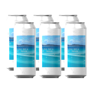 制乐厂失约的海菠萝山竹蓝莓蓝柑乳酸菌风味冰奶啤酒 473mL六罐装