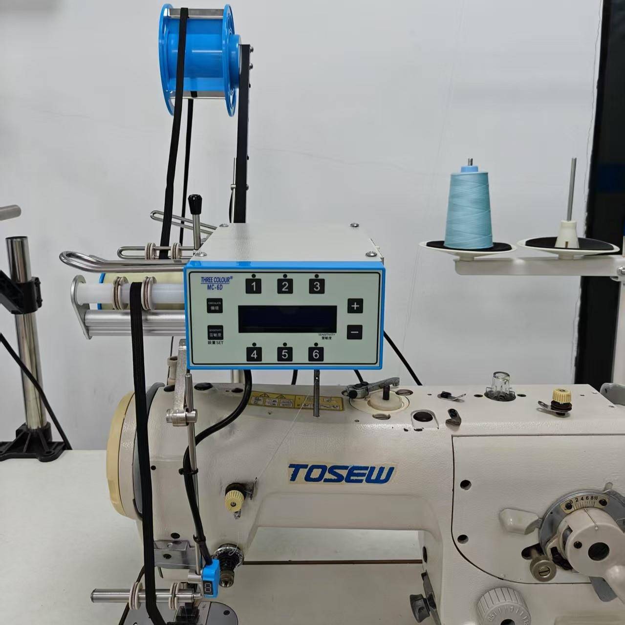 MC-6D电脑送带机6段送料器花边捆条送料机缝纫机调整松紧带