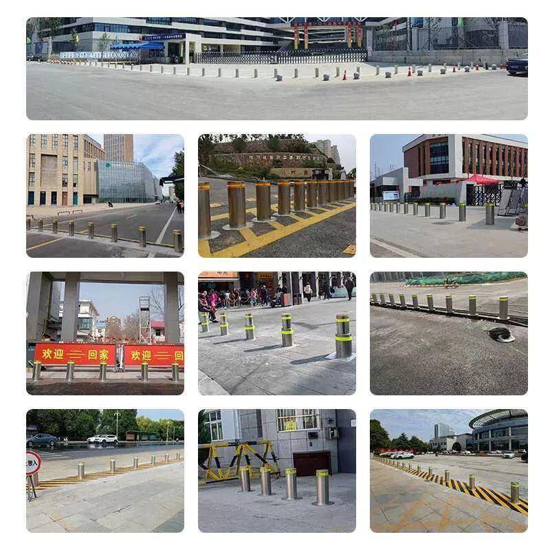 伸缩电动液压升降路桩全自动学校遥控防撞路障不锈钢地桩阻车