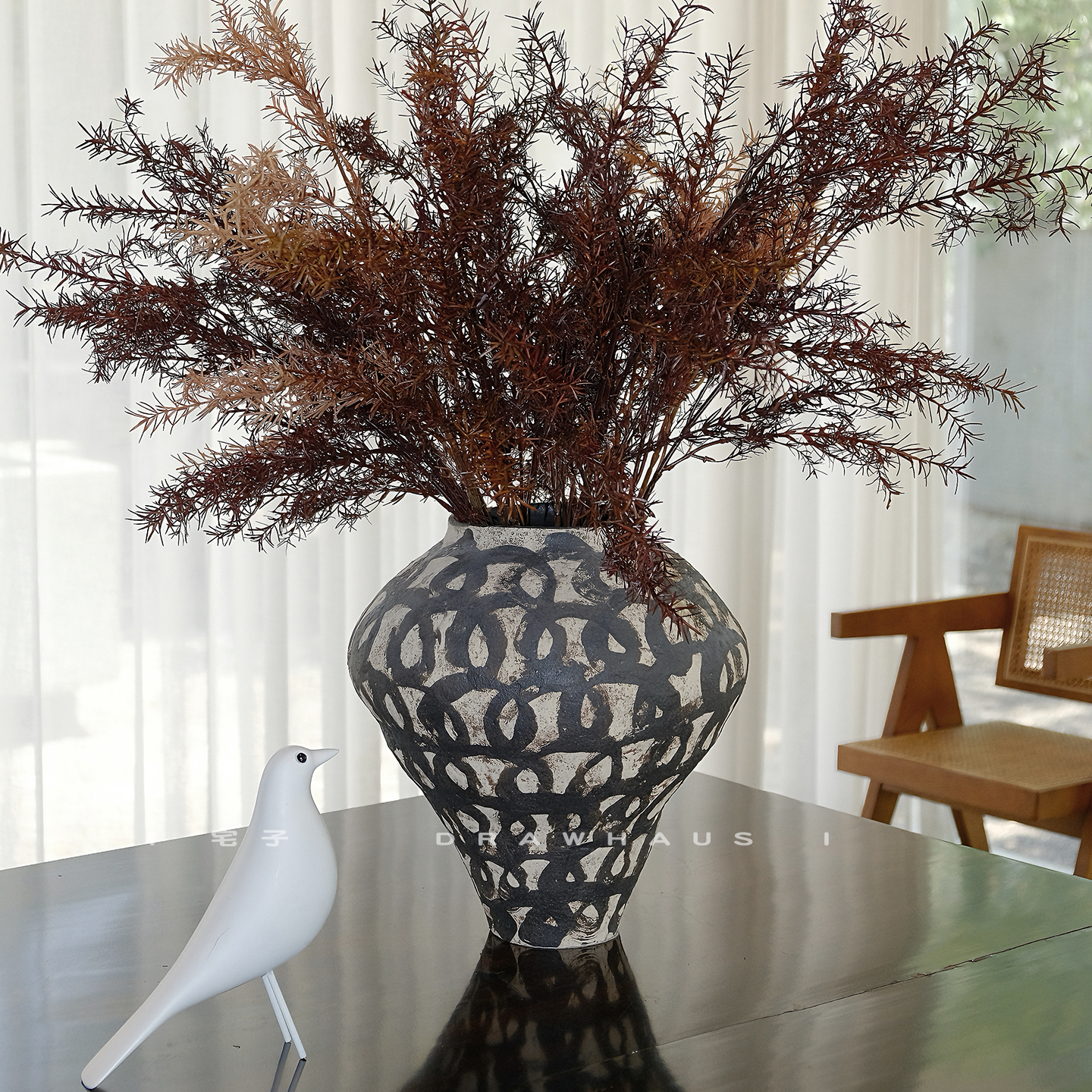 手工艺术复古陶瓷花瓶摆件