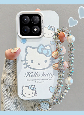 适用小米红米k70手机壳高端新款redmik70e女ins风爆款k60pro硅胶k50保护套k40por全包ultra防摔的蓝色凯蒂猫