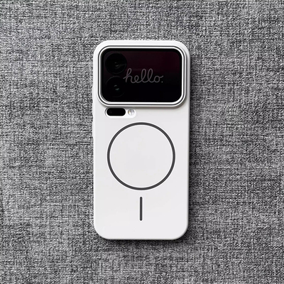 极简峰岩白磁吸无线充电适用华为pura80ultra手机壳新款mate80pro高级感荣耀magic7磨砂honor超薄x60gt硬全包