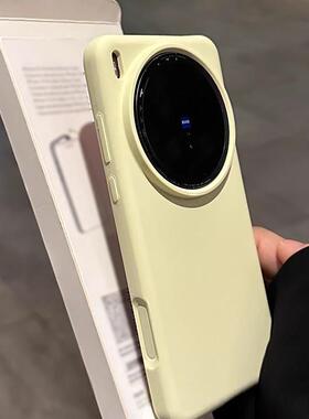 奶黄色适用vivos50promini手机壳新款s50亲肤s30软糯s20pro纯色s19/18/17t液态硅胶保护套橡皮感全包防摔防滑