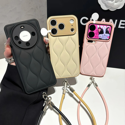 秋冬羽绒服适用红米k80pro手机壳新款redmi肤感k70e直边k60皮纹k50简约k40纯色note14pro+防摔高级男女保护套