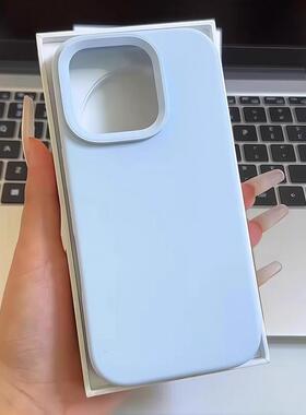 极简风大孔液态硅胶适用华为nova15手机壳新款huawei简约nova14pro纯色13ultra奶油蓝色12/11/10肤感防摔外壳