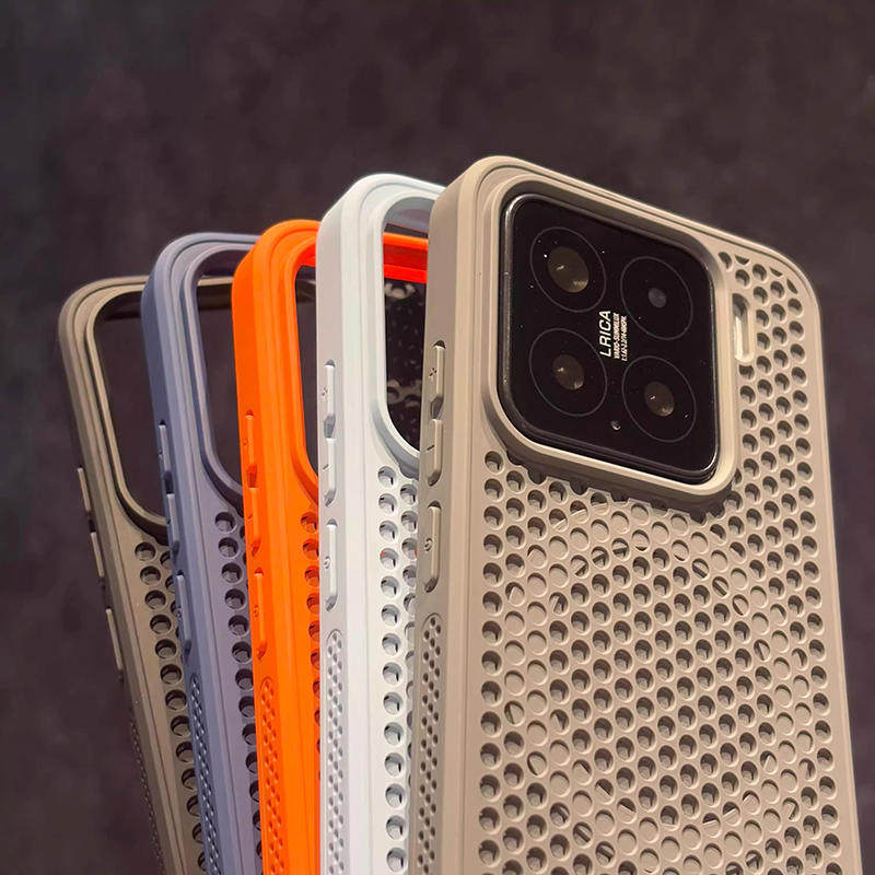 创意洞洞蜂窝透气适用三星galaxys25ultra手机壳新款samsung磁吸s24plus散热网孔s23fe简约s22镂空全包防摔套