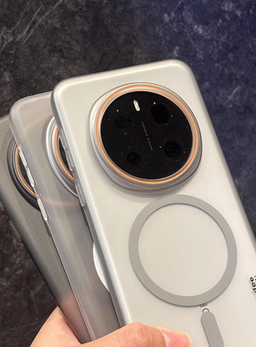 钛灰色微磨砂轻奢硬壳适用iphone17promax手机壳新款air磁吸苹果16e无线充电15pm大孔散热14plus简约13保护套