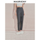 裤 MAXRIENY奢华都市风钻扣装 饰收脚西装