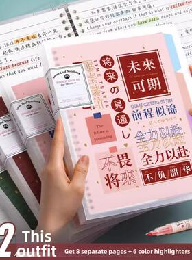 新款 a4 b5 a5 binder loose leaf spiral note lined paper