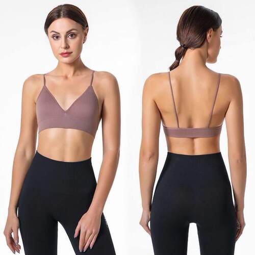 Seamless Sports Bra Push Up Sport Bra Top Yoga Gym Crop Top