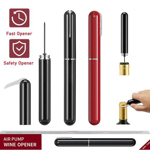 Upgrade Pocket Air Pump Wine Bottle Opener Safety Portable A