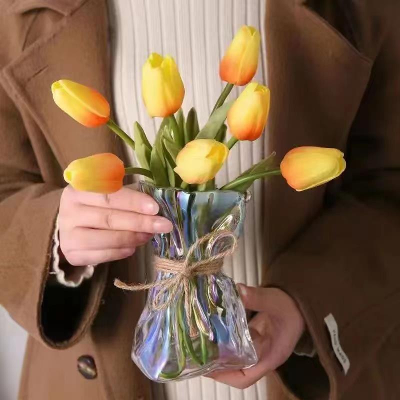 glass vase living room table decorative flower vase pieces