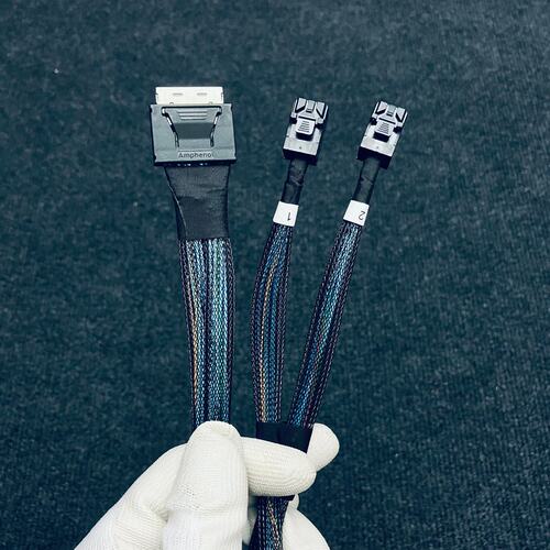 议价安费诺AMPHENOL SFF8611-8i OCLINK 8X转2*SFF8643 转接线