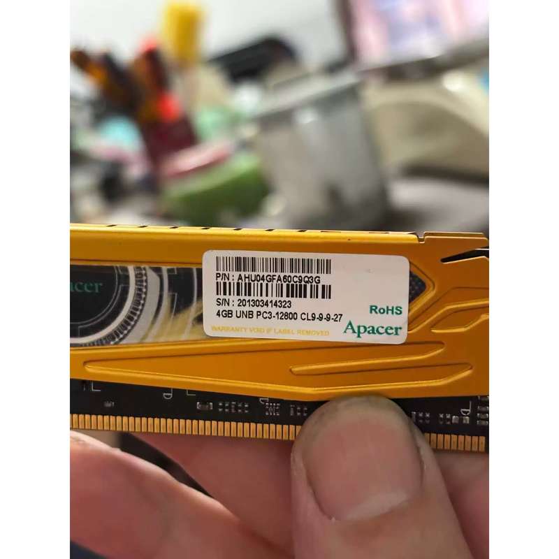 议价宇瞻Apacer DDR3 4G，黄色马甲款，时序9-