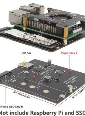 树莓派NAS存储模块XM.NVMESSD超薄扩展板