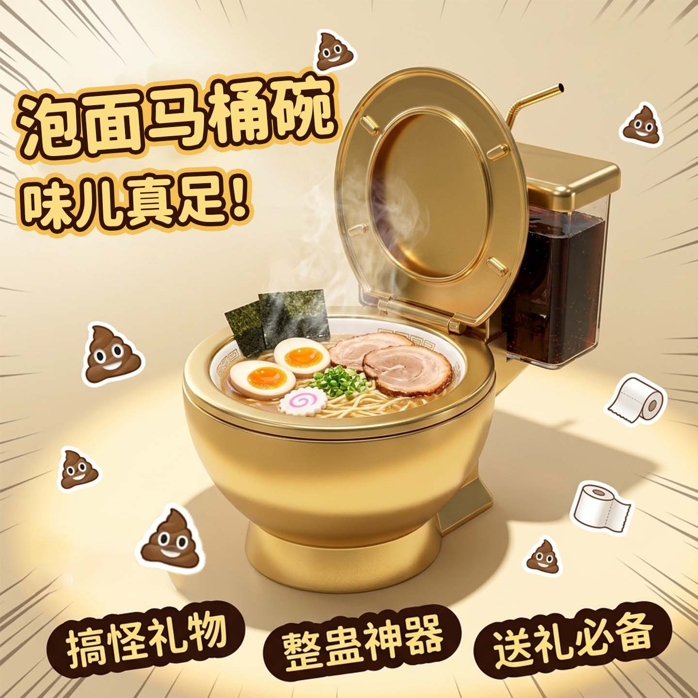 真香马桶创意整蛊泡面碗图片