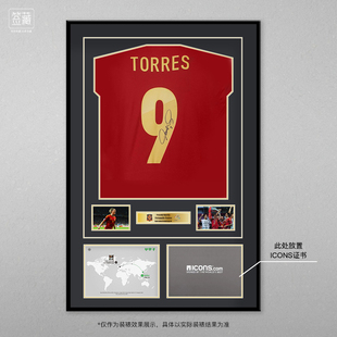小李子:圣婴托雷斯亲签西班牙2012欧洲杯主场球衣（含ICONS证书）