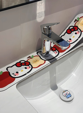 新款可爱kt水龙头沥水垫厨房水池吸水卫生间防溅硅藻泥卡通装饰垫