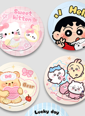 办公桌穿线孔卡通盖板桌面走线盒封口盖书桌装饰圈开孔开洞圆孔盖