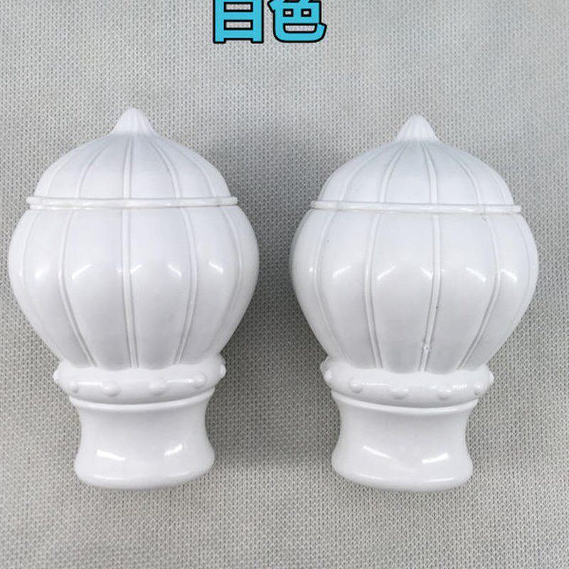 窗帘杆装饰头30-32罗马y杆铝合金插头防锈罗马杆头配件厂