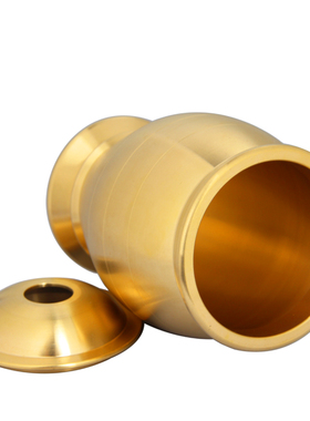 实心铜捣药罐 i捣棒蒜锤药盅擂钵捣碎罐铜盅 蒜泥器研磨罐臼