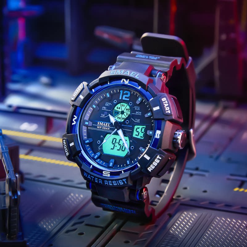 手表男款初中高中学生青少年运动专用机械防水闹钟儿童电子表潮流