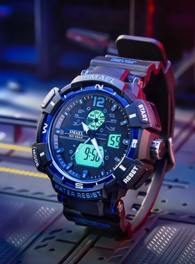 手表男款初中高中学生青少年运动专用机械防水闹钟儿童电子表潮流