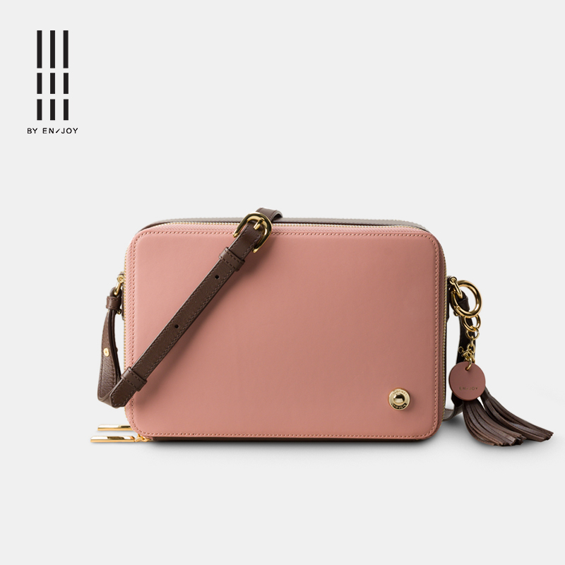 TANYA 精致时尚文青真皮女包 单肩包斜挎潮流百搭双拉链大斜