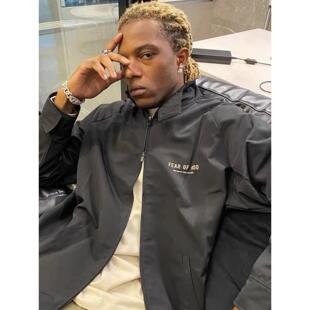 主线植绒拉链夹克FOG高街美式 FEAR 7TH第七季 GOD 宽松休闲外套