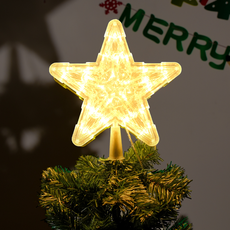 diy圣诞树星星发光挂件配饰