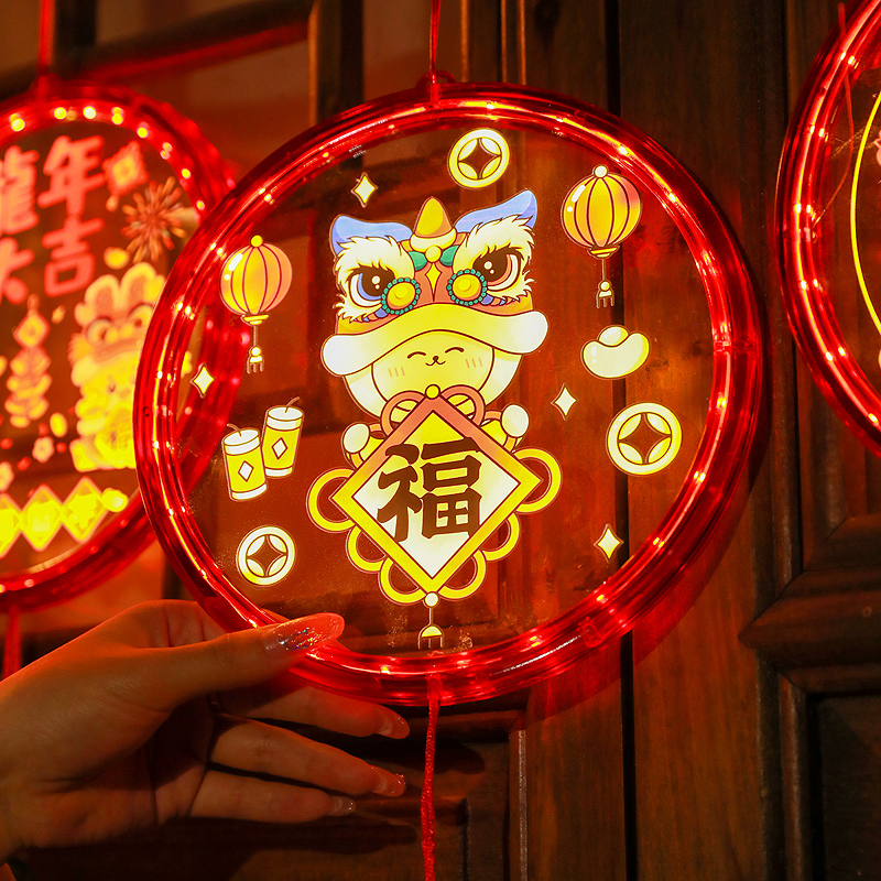 新年春节创意发光led挂旗氛围
