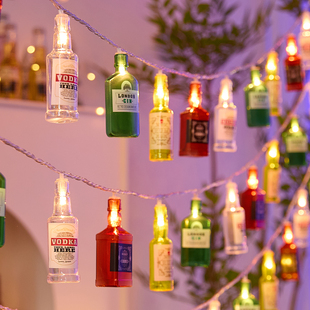 新年夜市后备箱摆摊氛围灯酒瓶led彩灯串地摊装饰灯串小酒馆布置