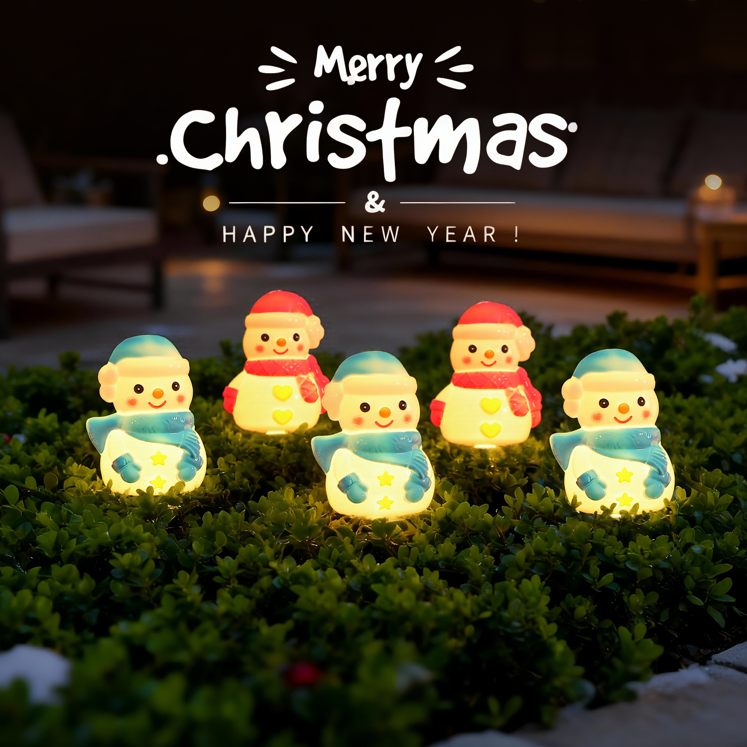 圣诞节装饰灯太阳能地插灯户外