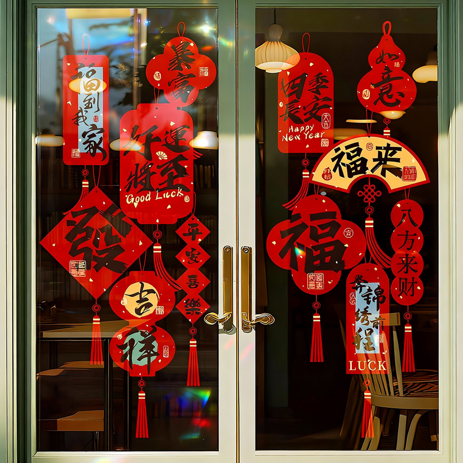 2026马年装饰新年静电贴商场橱窗玻璃窗贴纸过年氛围布置装饰窗花,节庆用品/礼品,喜字/剪纸/贴纸,淘宝优惠券,粉丝福利购,淘宝优惠卷