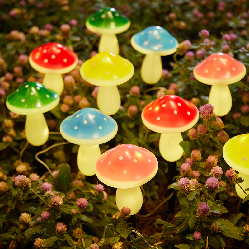 太阳能室外庭院蘑菇地插灯花园氛