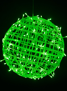 绿色led彩灯闪灯串灯满天星户外景观挂树球形灯藤球灯亮化装饰