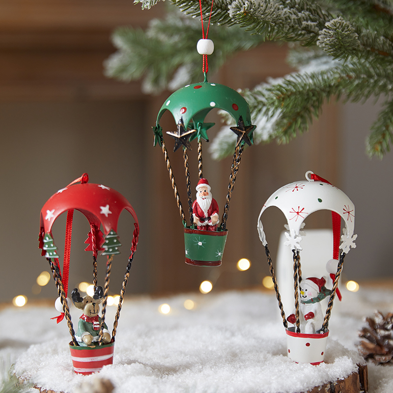 圣诞节装饰品圣诞老人挂件铁艺