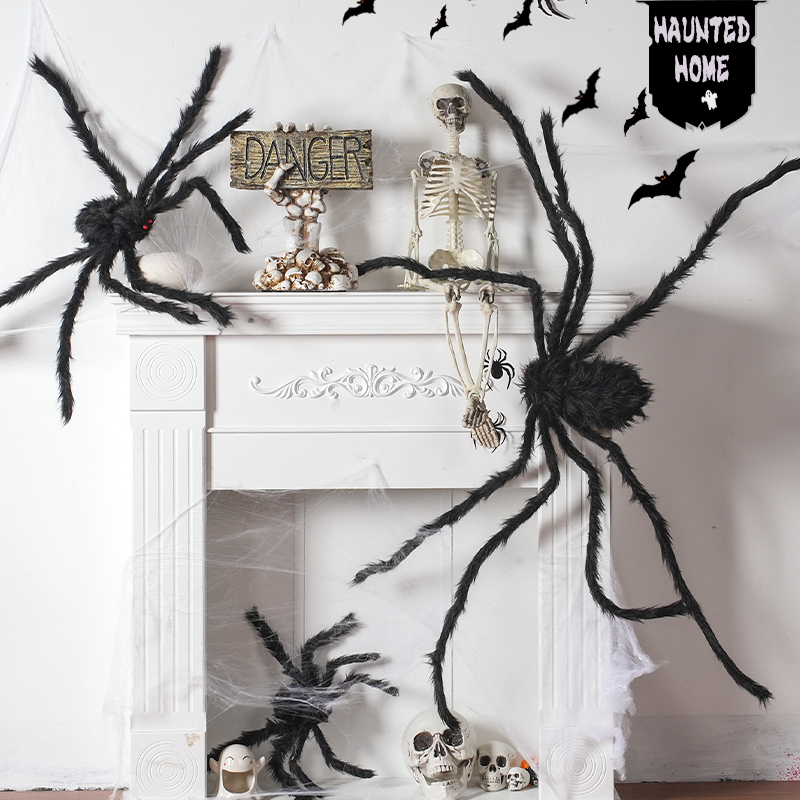 万圣节装饰三角蜘蛛网仿生玩具