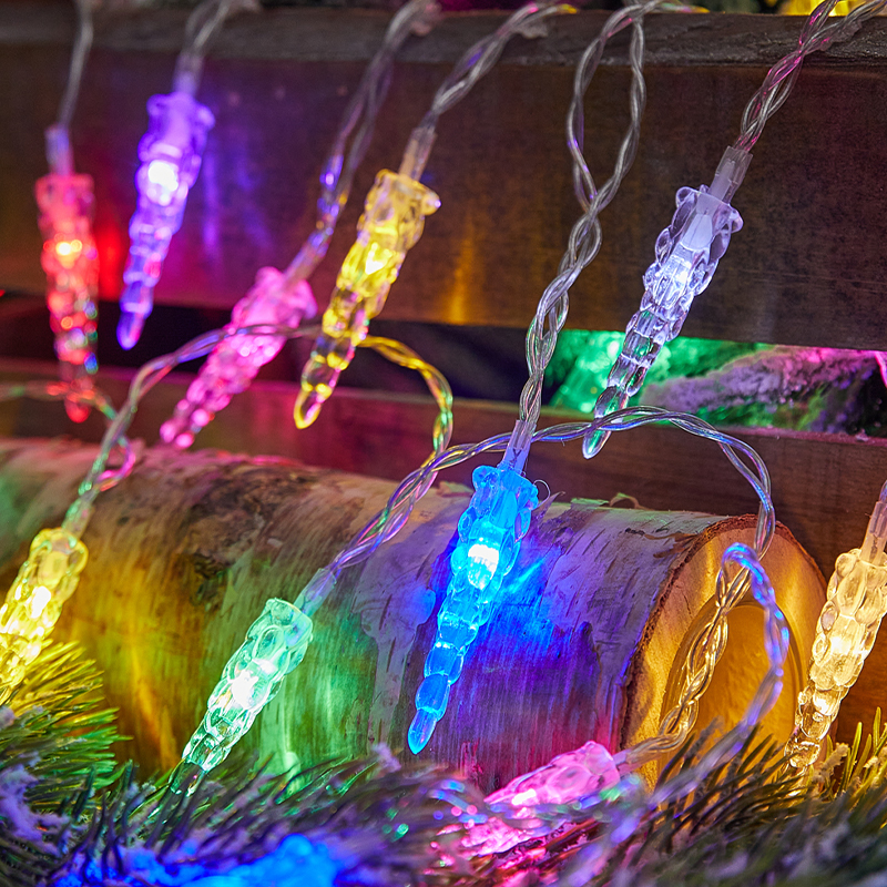 圣诞节装饰品冰锥灯串围栏