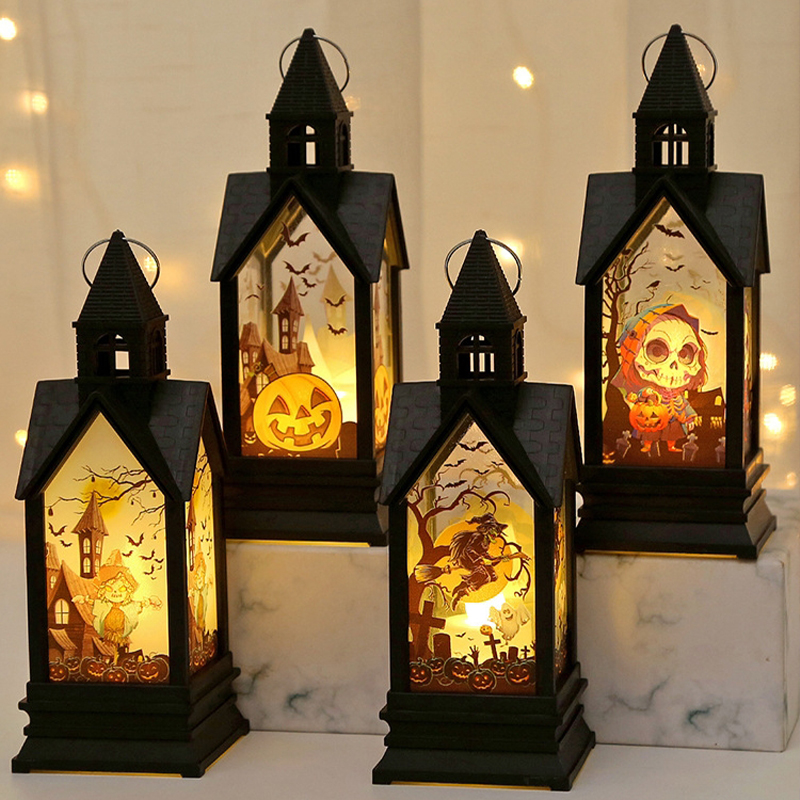 万圣节装饰品手提南瓜小夜灯节日氛围活动场景布置小摆件拍摄道具