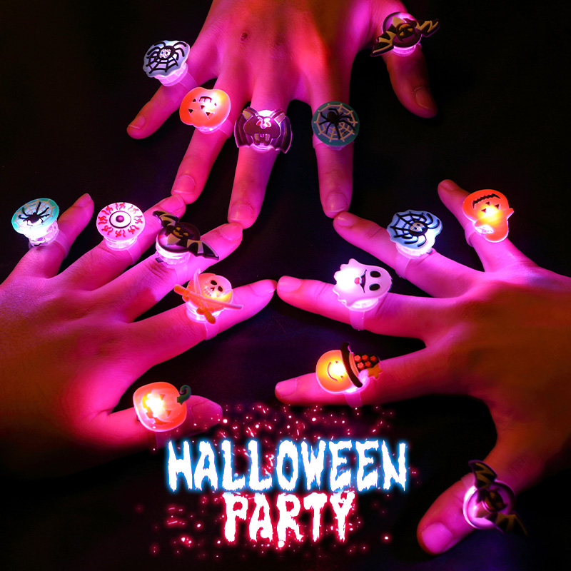 halloween万圣节南瓜灯发光戒指